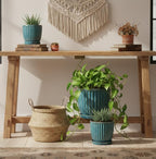 6-Inch Ceramic Plant Pots with Drainage Hole, Flower Pots Planters Pots for Indoor Plants, Flower Pots for Indoor/Outdoor Plants - Succulent, Snake Plant, Money Tree, Basil Planter, Glaze Blue