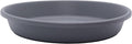 The HC Companies Flower Pot Saucers - Plastic Plant Saucer for Outdoors & Indoors - Traditional Design Plant Pot Trays for Water Drainage - Durable & Stylish Round Plant Tray (12-inch Warm Gray)