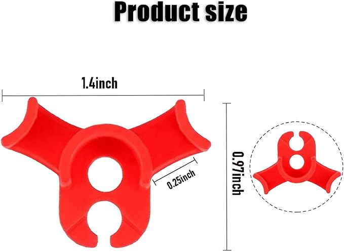 40 Pcs Low Stress Training Clips, 90 Degrees Plant Trainer, Bud Benders, Plant Stem Support Bender for Plants - Red