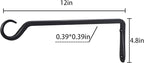 AILIN YELOKIE 12inch 4 Pack Plant Hanger, Sturdy Hanging Plant Hangers Outdoor, Bird Feeder Hanger for Bird Feeders, Planters, Lanterns, Wind Chimes Indoor Outdoor, Upgrade Black
