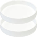 2 Pack 7 inch Plant Saucer Drip Tray, Heavy Sturdy Plastic Planter Flower Pot Drainage Tray Plate Saucers for Indoor Outdoor Garden, Plant Water Drip Trays for pots Base (7", Creamy White)