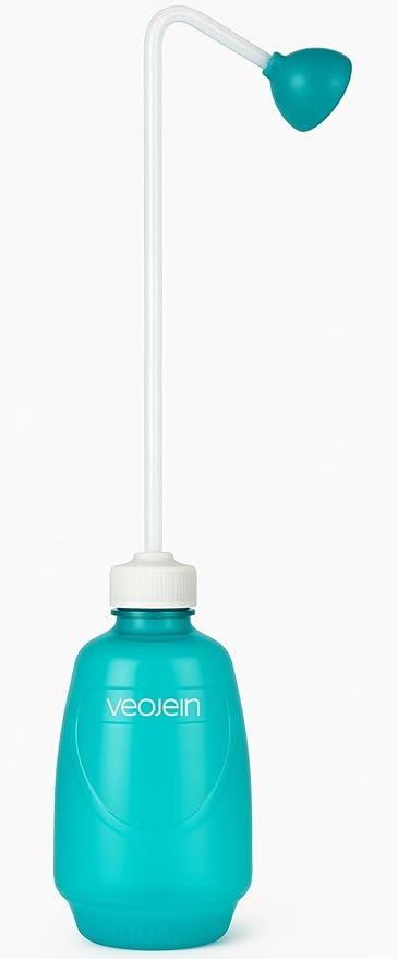 VEOJEIN Plant Watering Squeeze Bottle [16,2", Pack of 2], Long Spout Watering Can for Hanging Plants, Original Extended Design for Hard-to-Reach Plants Indoor & Outdoor Watering, 15 oz (Teal)