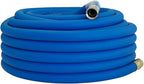 WiseFlow Garden Hose 75FT x 3/4", Heavy Duty Rubber Hose, Water Hose with Five Layered Braiding, Male Female Fittings, 1000PSI Burst, 300PSI Working (Blue)