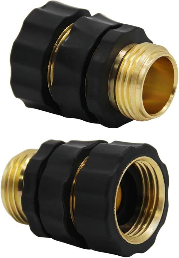 Twinkle Star 3/4 Inch Garden Hose Fitting Quick Connector Male and Female Set (8 Sets) with Extra Rubber Washers