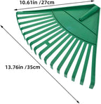 Beaupretty 2pcs Plastic Garden Rake Head Replacement for Leaf Collecting and Lawn Cleaning, Green Outdoor Tool for Gardening and Landscape Debris Removal