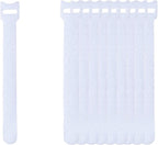 California JOS 60 PCS 6 Inches Reusable Cable Ties, Wire Ties, Cord Organizer, Cable Organizer, Adjustable Cable Management - White
