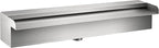 VEVOR Pool Fountain Stainless Steel Pool Waterfall Spillway with Pipe Connector Rectangular Garden Outdoor (11.8")
