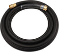 WiseFlow Garden Hose 15FT x 5/8", Heavy Duty Rubber Hose, Water Hose with Five Layered Braiding, Male Female Fittings, 1000PSI Burst, 300PSI Working (Black)
