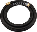 WiseFlow Garden Hose 15FT x 5/8", Heavy Duty Rubber Hose, Water Hose with Five Layered Braiding, Male Female Fittings, 1000PSI Burst, 300PSI Working (Black)