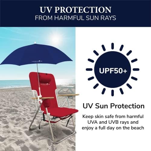 CARIBBEAN JOE Umbrella for Beach Chair, Adjustable and Universal, UV Protection
