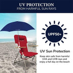 CARIBBEAN JOE Umbrella for Beach Chair, Adjustable and Universal, UV Protection