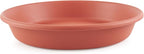 The HC Companies Flower Pot Saucers - Plastic Plant Saucer for Outdoors & Indoors - Traditional Design Plant Pot Trays for Water Drainage - Durable & Stylish Round Plant Tray (17.5-inch Clay)