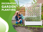 Durable Resin Raised Garden Bed with Drainage Holes & Reinforced Corners - Lightweight Flower Boxes Outdoor for Vegetables, Herbs, and Patio Garden Enclosure System (Ashen, 43.43*18.27*59.29)
