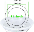 OVZILKI Plant Saucer 2 Pack of 12 inch, Clear Plastic Flower Plant Pot Saucer, Heavy Duty Plant Drip Trays Saucers for Indoor, Plant Water Tray for Planters