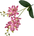 Soft Film Leaf Double Fork 9-Head Tiger Head Orchid Home Living Room DIY Flower Arrangement Ornaments Wedding Flowers (Color : 12)