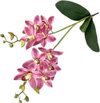 Soft Film Leaf Double Fork 9-Head Tiger Head Orchid Home Living Room DIY Flower Arrangement Ornaments Wedding Flowers (Color : 12)