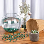 RIFNY Decorative Polished Rocks, 0.3" Gravel Rocks Crushed Crystal for Plant Flower Pots Succulents Cactus Bamboo Plant Vase Filler Aquarium Fish Tank Decorations and DIY Craft (1.5 LB, Green)
