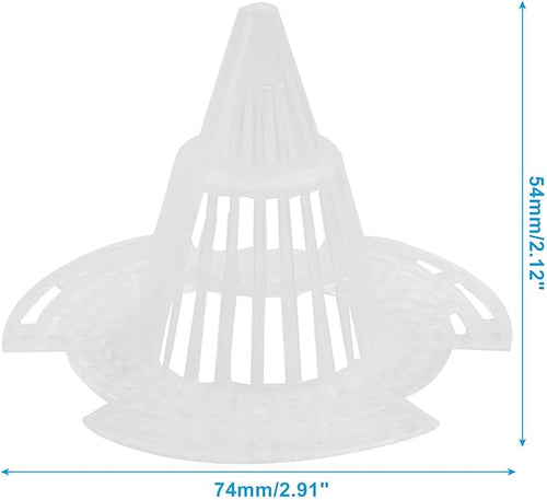 10 Pcs Cone Flower Pot Mesh Pad, Pot Bottom Grid Mat Drainage Screens Drainage Netting(74mm*10)