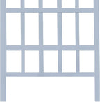 Dura-Trel Melrose Vinyl Garden Trellis, Outdoor Plant Support PVC Grid, White, 35" x 75" - Wall Mount with Steel Ground Anchors for Climbing Vine, Flower, and Vegetable Plants