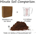 Minute Soil Bulk Coconut Coir Block 2-Pack – OMRI Listed for Organic Use – Compressed Growing Medium Expands with Water – Indoor & Outdoor Gardening Soil Alternative