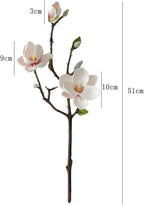 Artificial Flowers for Decoration,Simulated Flowers Simulation Big Magnolia Artificial Flower Orchid Fake Flowers Plant Living Room Home Wedding Decoration(Light Purple)