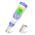 pH Meter for Water Hydroponics, 5-in-1 pH TDS EC Salt Tester for Water Nutrient Solution, Simultaneous Display of pH EC Temp for DWC Reservoir Tank, Aeroponic Garden, Growing System