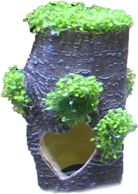 Penn-Plax Aqua-Flora Aquarium Living Resin Decoration with Embedded Glosso Plant Seeds – Tree Base – Safe and Healthy for Freshwater Fish