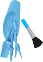 Succulent Planting Tool Set Transplanting Shovel, Soil Scooper, and Cleaning Brush for Gardening and Flower Care, Blue Multi-Functional Pot Plant Accessories for Home Garden