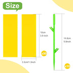 Fruit Fly Traps, 100 Pack Yellow Stick Traps, Fungus Gnat Traps, Plant Fly Stickers for Indoor and Outdoor Use Protect The Plant