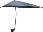 G4Free UPF 50+ Adjustable Beach Umbrella XL with Universal Clamp for Chair Stroller Wheelchair Golf Cart Bleacher Patio