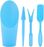 PENCK Soil Scoop for Indoor Plants - Plastic Mini Garden Plant Care Shovel Hand Tools Transplanting Succulent Cultivation Digging Scoops Kits, Blue