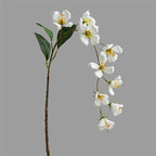 Artificial Flower Decoration Orchid Realistic high-end Bionic Flower Living Room Artificial Flower Living Room TV Cabinet Decoration Ornament Retro Fake Flowers (White 3 Stick)