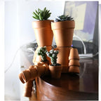 Yishang Mini Terracotta Pots with Drainage Holes - 1.5 inches Tiny Clay Nursery Pots for Indoor/Outdoor Mini Plant, DIY Crafts, Wedding Favors(100 Pack)