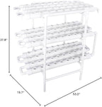 Hydroponics Growing System Kit,108 Plant Sites 3 Layers Food-Grade PVC-U Pipes Hydroponic Grow Kit Gardening System with Water Pump, Timer,Net Pots and Sponge for Vegetables,Fruits,Herb