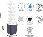 Hydroponics Growing System, 30 pods Hydroponics Tower Growing System Indoor Vertical Garden Planter Indoor Smart Garden Kit with Pump and Movable Water Tank Vegetable Plant Gift (Classic)
