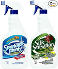 Bundle of Sparkle Plenty Chandelier Cleaner Drip Dry Spray No Wipe & Silk Plant Cleaner Spray No Wipe - Dust Cleaning Supplies for Fake Plant, Artificial Flower, Shower Glass or Window Screen (32 oz)