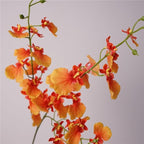 Artificial Flower Feel Moisturizing Dancing Orchid Living Room Ornaments Dining Table Decoration Floral Photography Ornaments(White)