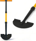 COSITA Edger, Edger Lawn Tool with 41-inch T Handle, Manual Half Moon Hand Edger for Grass, Metal Saw Tooth Garden Edger with Long Handle for Sidewalk, Yard Edging & Trimming