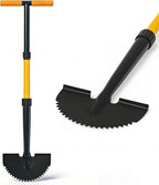COSITA Edger, Edger Lawn Tool with 41-inch T Handle, Manual Half Moon Hand Edger for Grass, Metal Saw Tooth Garden Edger with Long Handle for Sidewalk, Yard Edging & Trimming