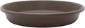 The HC Companies Flower Pot Saucers - Plastic Plant Saucer for Outdoors & Indoors - Traditional Design Plant Pot Trays for Water Drainage - Durable & Stylish Round Plant Tray (8-inch Chocolate)
