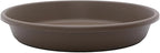 The HC Companies Flower Pot Saucers - Plastic Plant Saucer for Outdoors & Indoors - Traditional Design Plant Pot Trays for Water Drainage - Durable & Stylish Round Plant Tray (8-inch Chocolate)