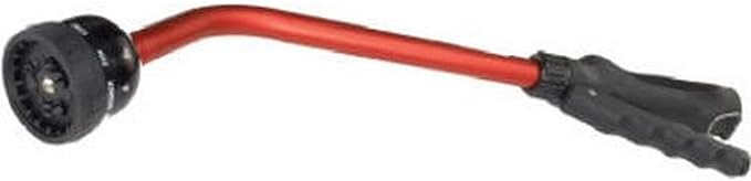 Dramm Kaleidoscope Rain Wand – 16” Touch-N-Flow with Trigger Shut-Off Valve & Lock, Gentle Shower Watering Wand for Plants, Hanging Baskets & Garden Beds – Red