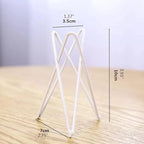 BWESOO White Air Plant Holder Metal Flower Stand Geometric Iron Tillandsia Holder Plant Stands Art Display Home Garden Ornaments Tillandsia Holder