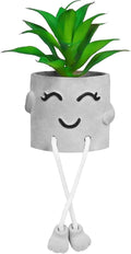 Fake Plant with Hanging Leg Artificial Succulents Plant in Mini Pot Shelf Bathroom Office Window Desk Kitchen Decor Faux Cute Real Plant 1 PC