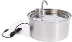 KittySpout Stainless Steel Cat Water Fountain Automatic Drinking Fountain, Quiet Circulating Water Bowl, Dishwasher Safe, Indoor Pet Fountain for Hydrated Healthy Cats (Stainless Steel, 3.2L Corded)