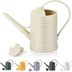 Plastic Watering Can for Indoor Plants Outdoor Garden Flowers - House Plant Watering Can with Sprinkler Head (1/2 Gallon, Ivory)