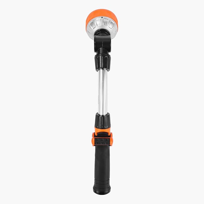VEVOR Irrigation Stick, 15-Inch Robust Yard Hose Stick with 8 Spraying Modes & 180° Pivoting Head, Extended Hose Spray Apparatus with Thumb Operated On/Off