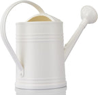Plastic Watering Can for Indoor Plants Outdoor Garden Flowers - House Plant Watering Can with Sprinkler Head (1/2 Gallon, White)
