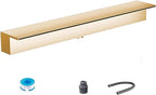Pond Spillway Waterfall Box 20-200CM, Includes 1M Soft Tube, Sealing Tape & PVC Connector, Wide 60cm Outlet for Efficient Water Flow, Ideal for Garden Ponds