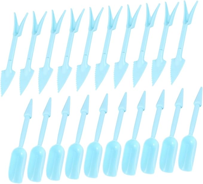 SUPVOX Succulent Transplanting Tools Set 20pcs (16cm) Blue Multi-Functional Planting and Potting Hand Tools for Gardening and Flower Care